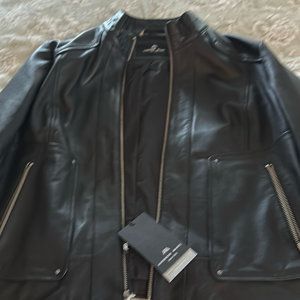 ANDREW MARC Harbel Racer Jacket in Black - Large NWT